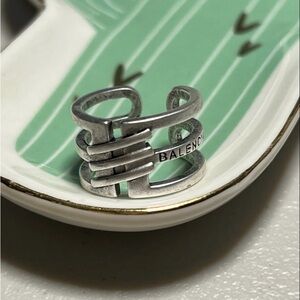 Balenciaga Metallic Silver Ring
